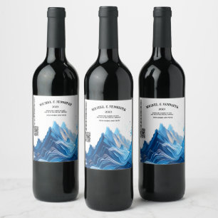 Etiqueta azul para Bodas