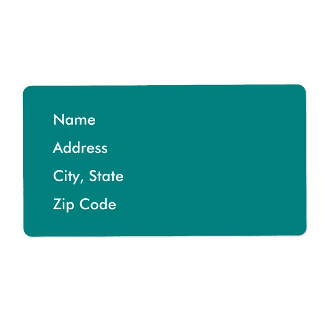 Etiqueta Azul profundo del pavo real (Frente)