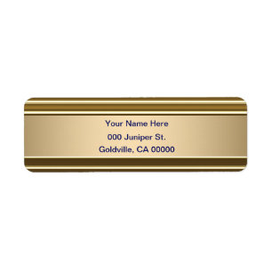 Etiqueta Azul real en mirada brillante del oro