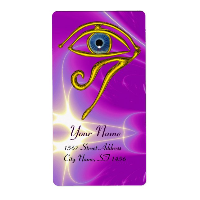 Etiqueta AZUL TALISMAN violeta (Frente)