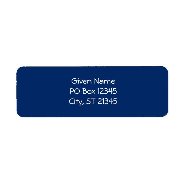 Etiqueta Azul y blanco Whimsical (Frente)