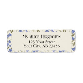 Etiqueta Azul y crema dulce