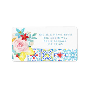 Etiqueta Azulejos Amalfi Mediterráneo Azul dirección de dev
