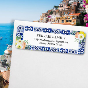 Etiqueta Azulejos Florales Mediterráneos Italianos Direcció