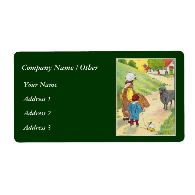 Etiqueta Baa, baa, ovejas negras, ¿tienes lana? (Frente)