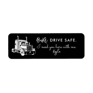 Etiqueta Babe, Conduce Seguro – Camionero Personalizado
