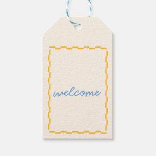 Etiqueta Baby Shower Amarillo y azul
