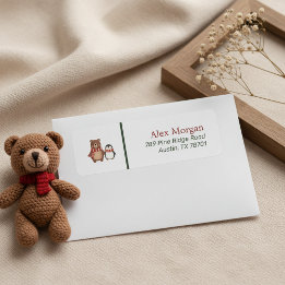 Etiqueta Baby Shower Bosque Invernal