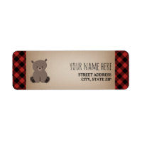 Baby Shower Búfalo Plaid Bear