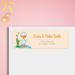 Etiqueta Baby Shower de pato simple