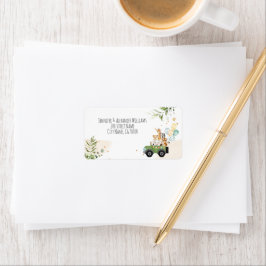 Etiqueta Baby Shower de Safari Baby Animals