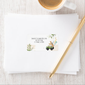 Etiqueta Baby Shower de Safari Baby Animals