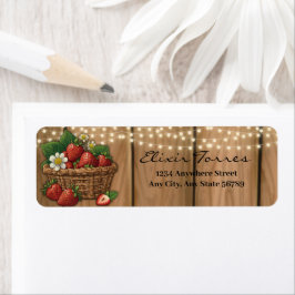 Etiqueta Baby Shower de Strawberry Sweet Basket