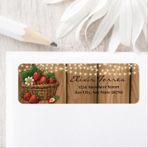 Etiqueta Baby Shower de Strawberry Sweet Basket