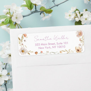 Etiqueta Baby Shower Floral Boho