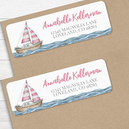 Etiqueta Baby Shower Náutico Rosa