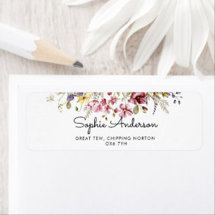 Etiqueta Baby Shower Wildflowers