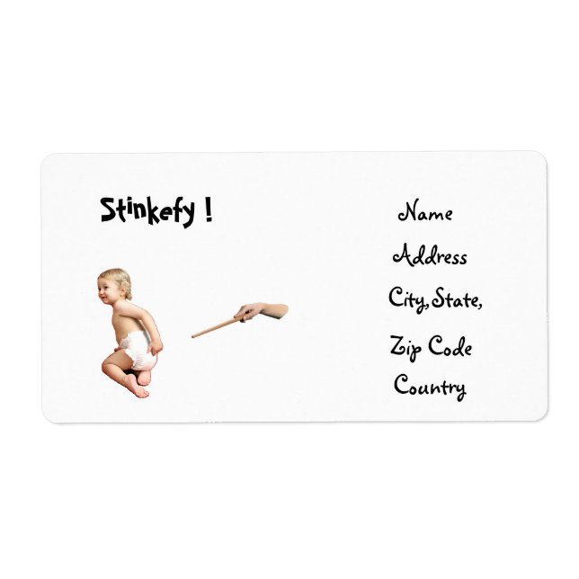 Etiqueta Baby Stinkefy! (Frente)
