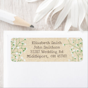 Etiqueta Babys Floral Rustic Boho Cute Return Adress