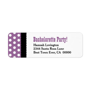 Etiqueta BACHELORETTE PARTY Polka Dot Pattern BS13