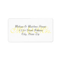 Background Yellow - Address Labels