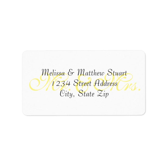 Etiqueta Background Yellow - Address Labels (Frente)
