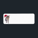 Etiqueta Bad Santa Cat Return Address Labels<br><div class="desc">These funny Santa Cat Return Address Labels are a purrrrfect match for our Bad Santa Cat Christmas Cards. CUSTOMIZE IT NOW! with your return address.</div>