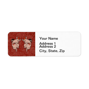 Etiqueta Bailando con danza de antigüedades de cerdo