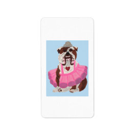 Etiqueta Bailarina Bulldog