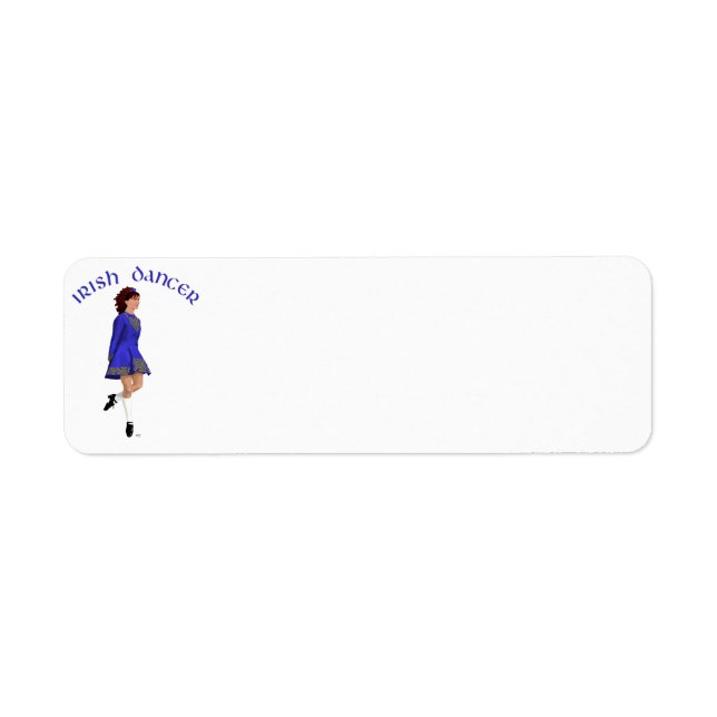 Etiqueta Bailarina de Step Irlandés - Azul (Frente)