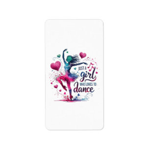Etiqueta Baile Retro Solo Una Chica Que Ama Bailar