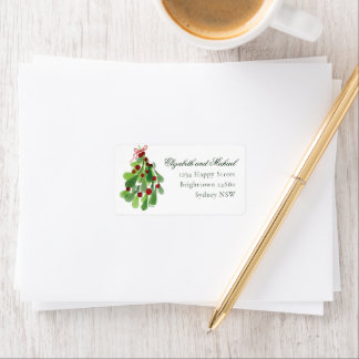 Etiqueta Bajo la dirección del Boda de Navidades Mistletoe