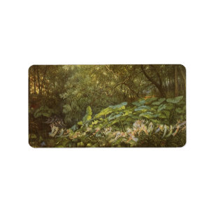 Etiqueta Bajo las hojas del muelle de Richard Doyle, arte d