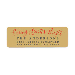 Etiqueta Baking Spirit Bright Holiday Label