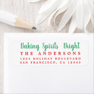 Etiqueta Baking Spirit Bright Holiday Label