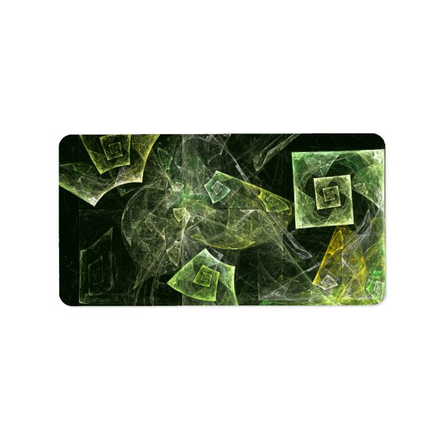 Etiqueta Balanza torcida Resumen Arte (Frente)