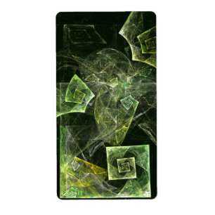 Etiqueta Balanza torcida Resumen Arte Fractal