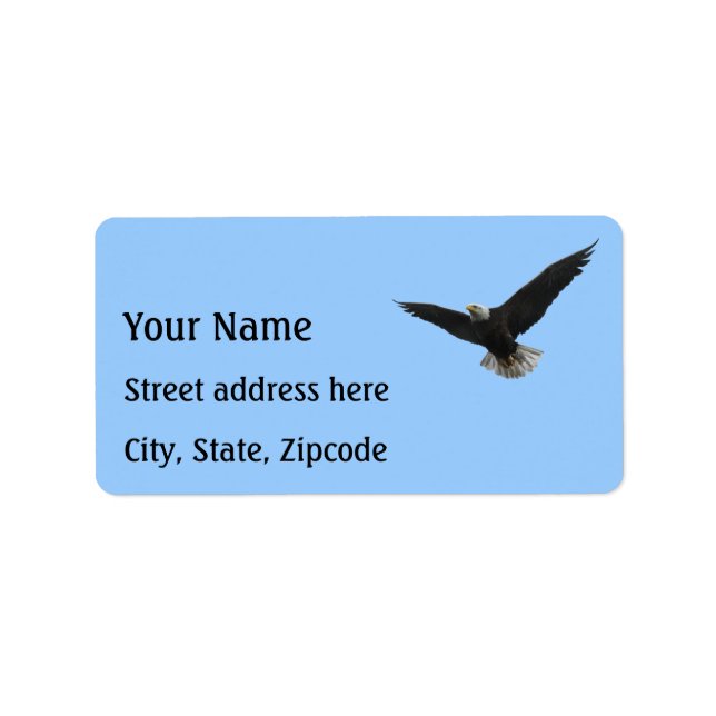 Etiqueta Bald Eagle Patriotic (Frente)