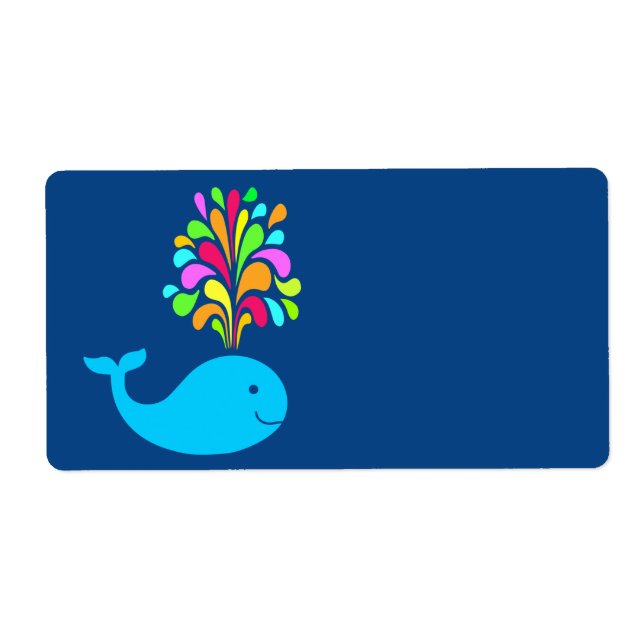Etiqueta Ballena divertida (Frente)