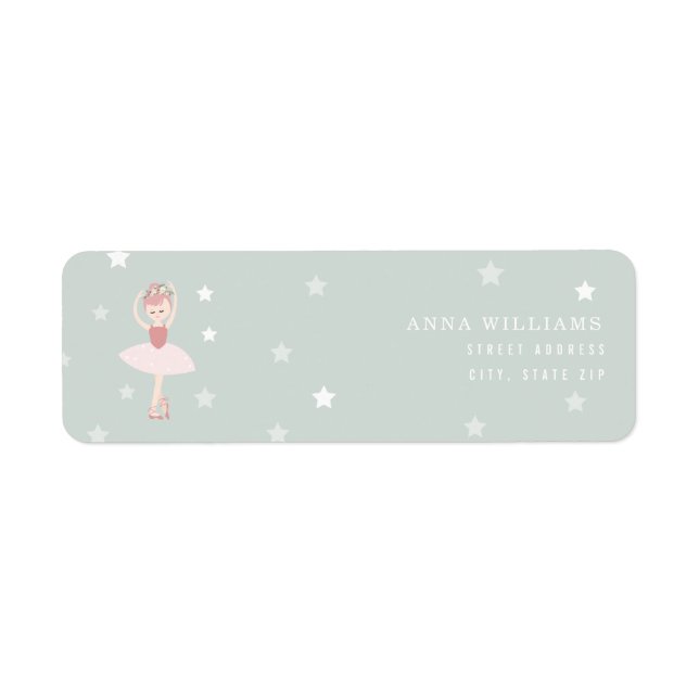 Etiqueta Ballerina Stars Blue (Frente)