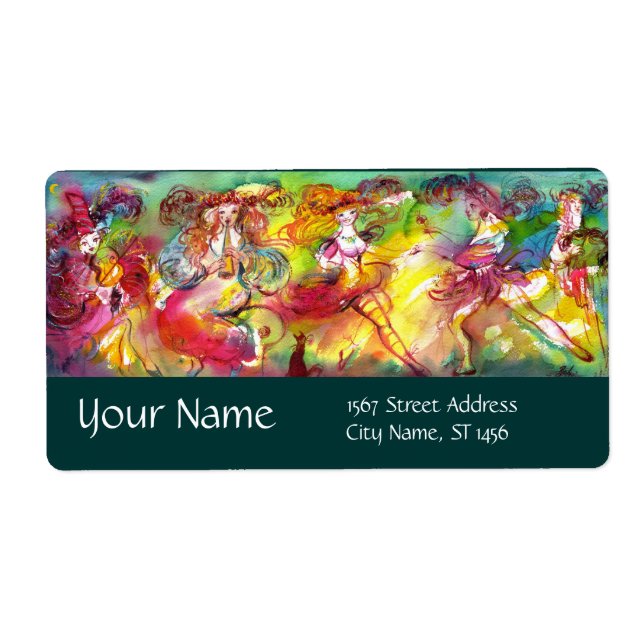 Etiqueta BALLETA DE CARNAVAL / Mascarada veneciana, danza,  (Frente)