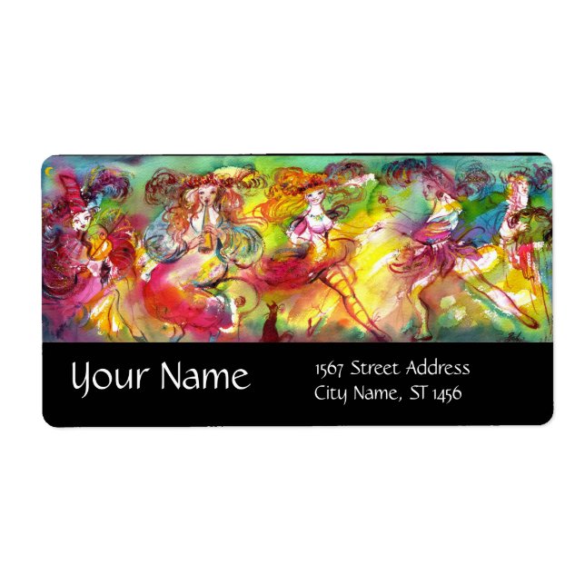 Etiqueta BALLETA DE CARNAVAL / Mascarada veneciana, danza,  (Frente)