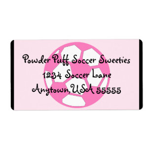Etiqueta Balón de fútbol rosado