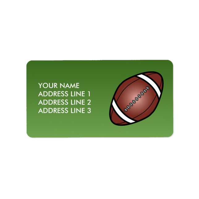 Etiqueta Balón de rugby de fútbol (Frente)