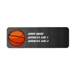 Etiqueta Baloncesto de la mirada de la fibra de carbono