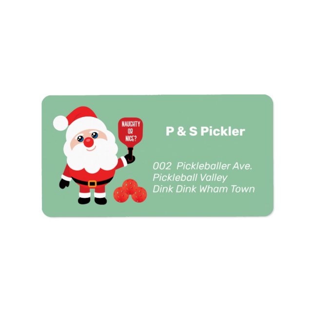 Etiqueta Baloncesto 🎅 dirección Santa o retorno (Frente)