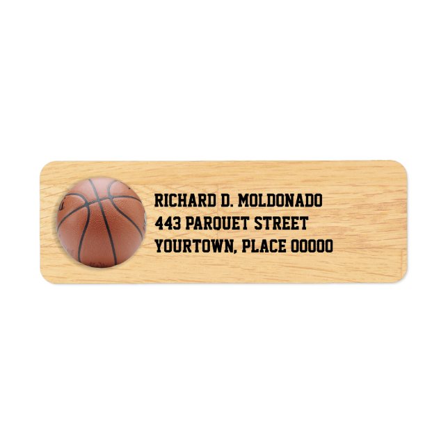 Etiqueta Baloncesto en el suelo (Frente)