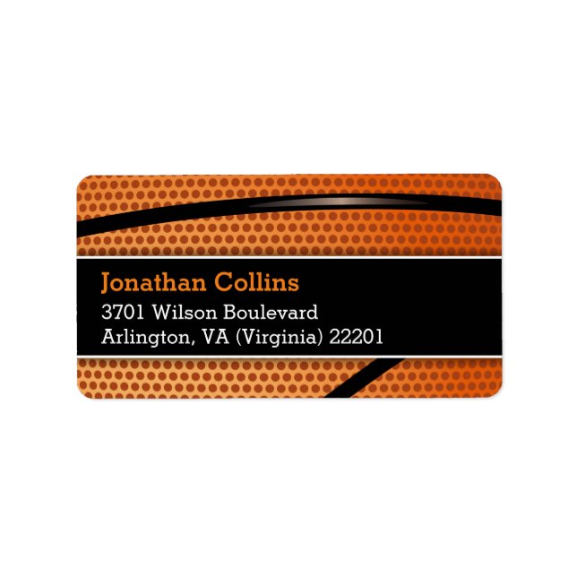 Etiqueta Baloncesto personalizado | Deporte (Frente)