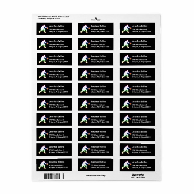 Etiqueta Baloncesto personalizado | Deporte (Hoja Entera)