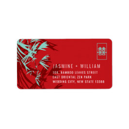 Etiqueta Bamboo deja dirección de Boda chino Shuang Xi